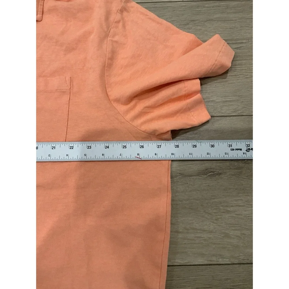 Polo Ralph Lauren Shirt Men's 2XB Buttonless Polo Cotton Linen Blend Pink NEW